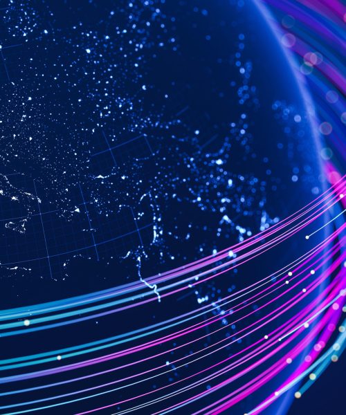 The flow of data across a connected world.
(World Map Courtesy of NASA: https://visibleearth.nasa.gov/view.php?id=55167)